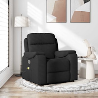 vidaXL Massagefåtölj svart tyg