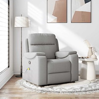 vidaXL Massagefåtölj molngrå tyg