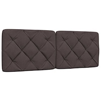 vidaXL Dyna till huvudgavel mörkbrun 120 cm tyg