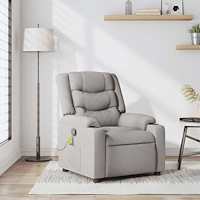 vidaXL Massagefåtölj molngrå tyg