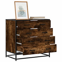 vidaXL Lådskåp rökfärgad ek 70x41x70 cm konstruerat trä