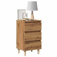 vidaXL Sängbord artisan ek 40x35x69 cm konstruerat trä