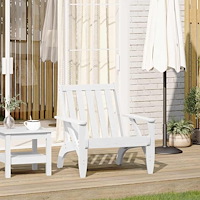vidaXL Adirondackstol vit 75x77x77 cm massiv furu