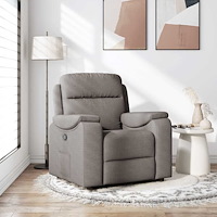 vidaXL Reclinerfåtölj taupe tyg