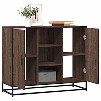 vidaXL Skänk brun ek 92x35x76 cm konstruerat trä