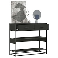vidaXL Avlastningsbord svart 90x35x80 cm konstruerat trä