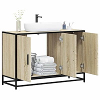 vidaXL Tvättställsskåp sonoma-ek 90x33x60 cm konstruerat trä