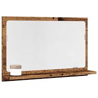 vidaXL Spegelskåp för badrum åldrat trä 60x11x37 cm konstruerat trä