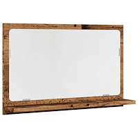 vidaXL Spegelskåp för badrum åldrat trä 60x11x37 cm konstruerat trä