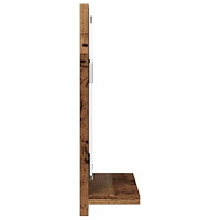 vidaXL Spegelskåp för badrum åldrat trä 60x11x37 cm konstruerat trä