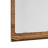 vidaXL Spegelskåp för badrum åldrat trä 60x11x37 cm konstruerat trä