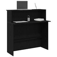 vidaXL Receptionsdisk svart 100x50x103,5 cm konstruerat trä