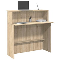 vidaXL Receptionsdisk sonoma-ek 100x50x103,5 cm konstruerat trä