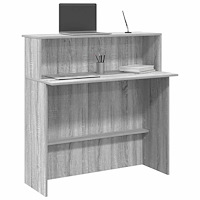 vidaXL Receptionsdisk grå sonoma 100x50x103,5 cm konstruerat trä