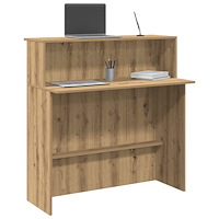 vidaXL Receptionsdisk artisan ek 100x50x103,5 cm konstruerat trä