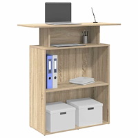 vidaXL Receptionsdisk sonoma-ek 100x40x104 cm konstruerat trä