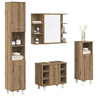 vidaXL Badrumsmöbler set 4 delar artisan ek konstruerat trä
