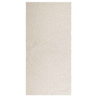 vidaXL Matta ZIZUR gräddvit 100x200 cm jutelook inomhus och utomhus