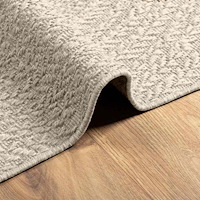 vidaXL Matta ZIZUR gräddvit 100x200 cm jutelook inomhus och utomhus