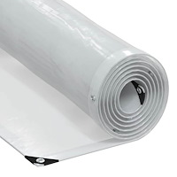 vidaXL Klar presenning med öljetter 2x5 m polyeten
