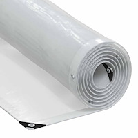 vidaXL Klar presenning med öljetter 2x10 m polyeten