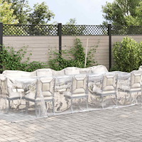 vidaXL Klar presenning med öljetter 3x12 m polyeten