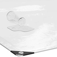 vidaXL Klar presenning med öljetter 3x12 m polyeten