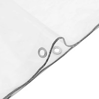 vidaXL Klar presenning med öljetter 3x12 m polyeten