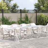 vidaXL Klar presenning med öljetter 5x8 m polyeten