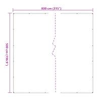 vidaXL Klar presenning med öljetter 5x8 m polyeten