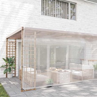 vidaXL Klar presenning med öljetter 6x8 m polyeten