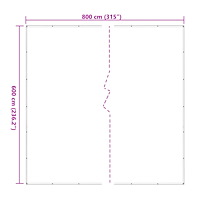 vidaXL Klar presenning med öljetter 6x8 m polyeten