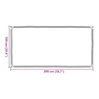 vidaXL Klar presenning med öljetter 1x2 m polyeten