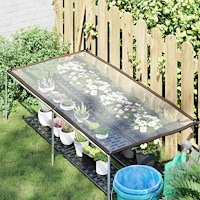 vidaXL Klar presenning med öljetter 1x2 m polyeten