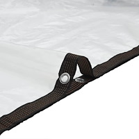 vidaXL Klar presenning med öljetter 1x2 m polyeten