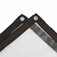 vidaXL Klar presenning med öljetter 2x4 m polyeten