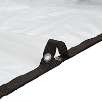 vidaXL Klar presenning med öljetter 2x4 m polyeten