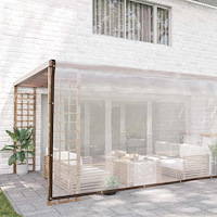 vidaXL Klar presenning med öljetter 5x12 m polyeten