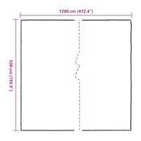 vidaXL Klar presenning med öljetter 5x12 m polyeten