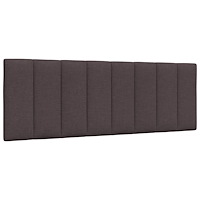 vidaXL Dyna till huvudgavel mörkbrun 140 cm tyg