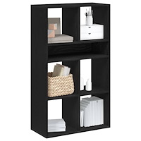 vidaXL Bokhylla svart 66x31x112 cm konstruerat trä