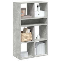 vidaXL Bokhylla betonggrå 66x31x112 cm konstruerat trä