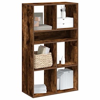 vidaXL Bokhylla rökfärgad ek 66x31x112 cm konstruerat trä