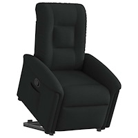 vidaXL Reclinerfåtölj med uppresningshjälp svart tyg
