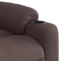 vidaXL Elektrisk massagefåtölj mörkbrun tyg