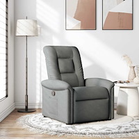 vidaXL Reclinerfåtölj mörkgrå tyg