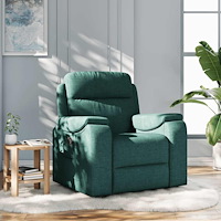 vidaXL Reclinerfåtölj mörkgrön tyg
