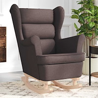 vidaXL Gungstol mörkbrun 74x90x102 cm tyg