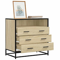 vidaXL Byrå sonoma-ek 70x41x70 cm konstruerat trä