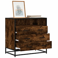 vidaXL Lådskåp rökfärgad ek 70x41x70 cm konstruerat trä